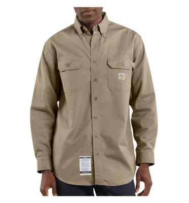 Camisa Carhartt FR sarga de manga larga caqui talla M