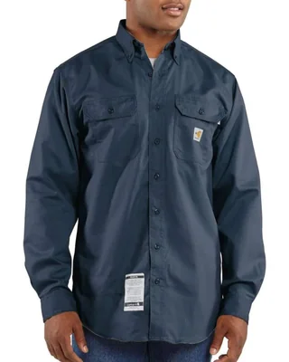 Camisa Carhartt FR Twill LS Azul Marino Talla Mediana