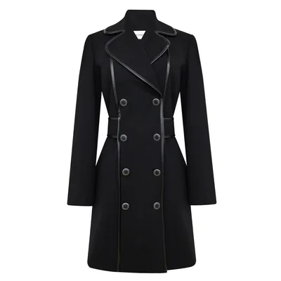 Abrigo Negro Estilo Militar para Mujer City Femme