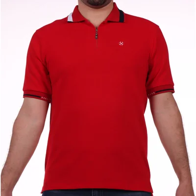 Playera Polo con Cierre Logo Carlo Corinto para Hombre