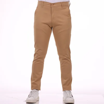 Pantalón Gabardina Slim Fit Caqui Ted Lapidus para Hombre
