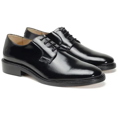 Zapato de Vestir Liso en Piel Duque Di Galliano Negro para Hombre