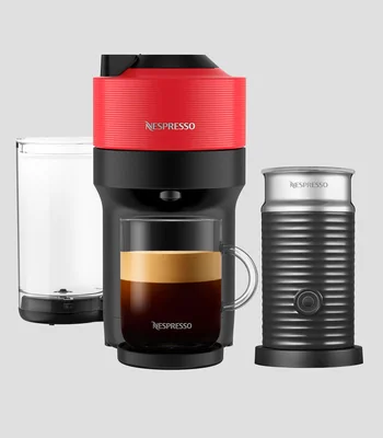 Combo Cafetera Nespresso Vertuo Pop Rojo