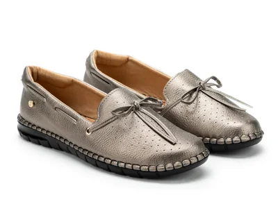 Zapatos Casuales Andrea Plateados para Mujer