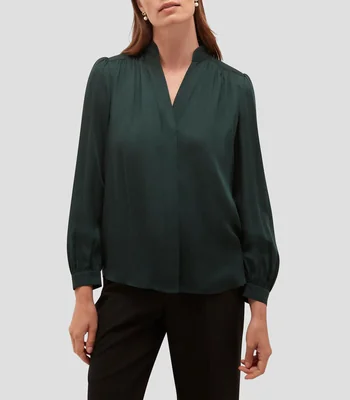 Blusa liso Gwen manga larga Mujer