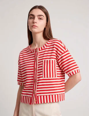 Blusa manga al codo para mujer