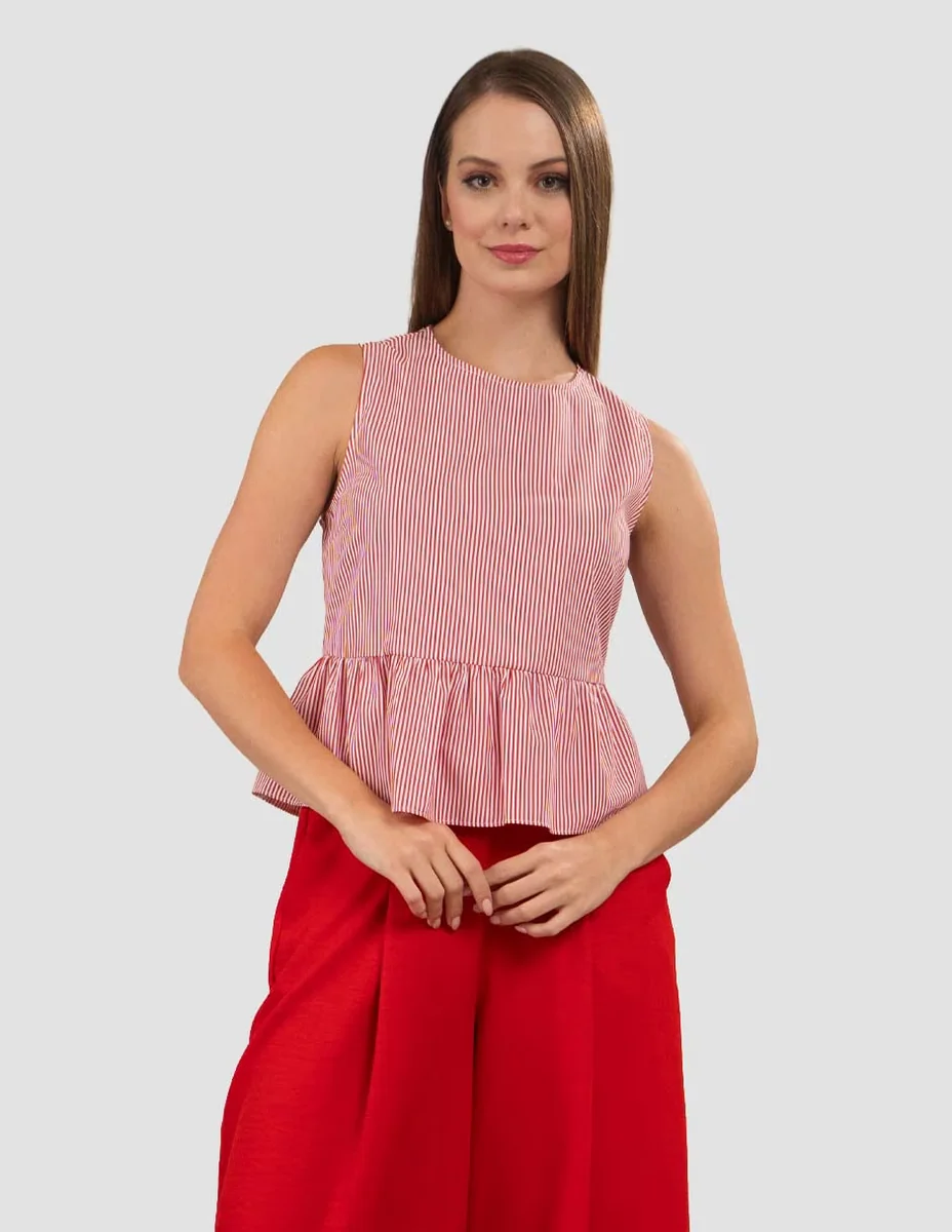 Blusa sin manga para mujer