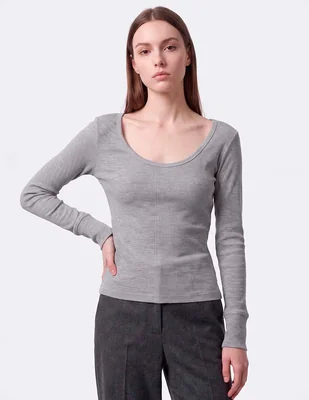 Blusa manga larga para mujer