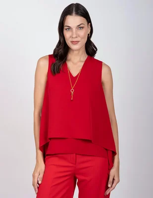 Blusa sin manga para mujer
