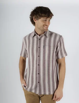 Camisa casual de algodón manga corta para hombre