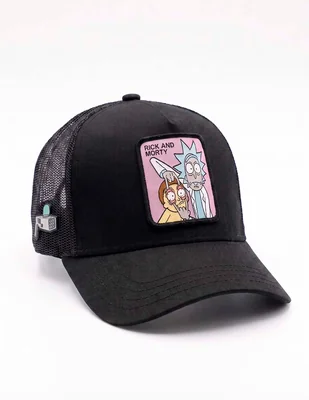 Gorra visera curva cerrada casual rick and morty para hombre