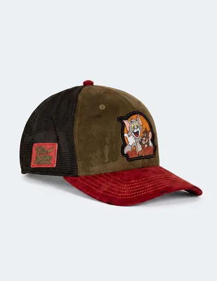 Gorra visera curva snapback casual tom y jerry para hombre