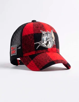 Gorra visera curva correa ajustable casual tom y jerry para hombre
