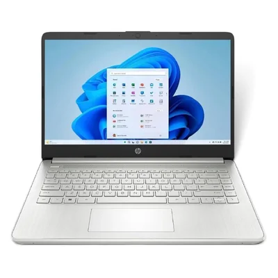 HP Laptop 14" Intel N150, 4 GB RAM, 128 GB UFS, Pantalla HD, Color Plateado Natural (14-DQ6101DX)