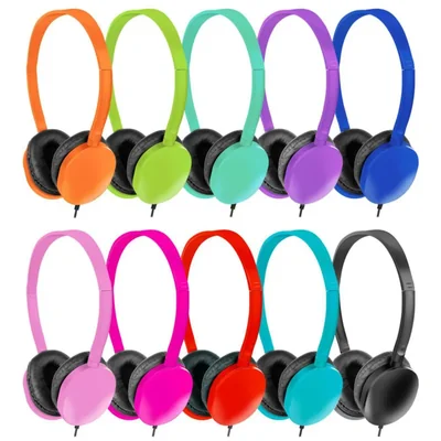 Auriculares ZNXZXP, paquete de 15 unidades, para aula escolar, estudia