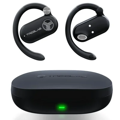 TREBLAB X-Open - Auriculares inalámbricos de oído abierto, ligeros y c