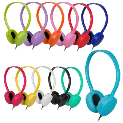 Auriculares OSSZIT para niños, paquete de 24 unidades, multicolor, par