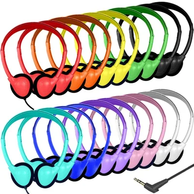 Ladont Paquete de 20 auriculares para aula para estudiantes y niños, j