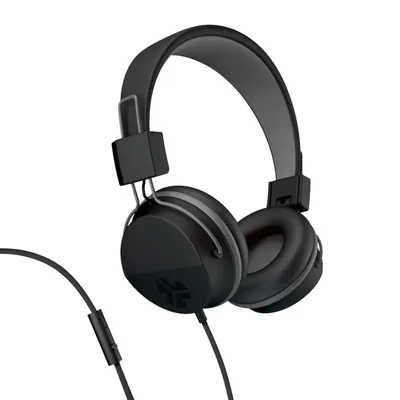 Auriculares supraaurales plegables JLab Neon, color negro, con cable,