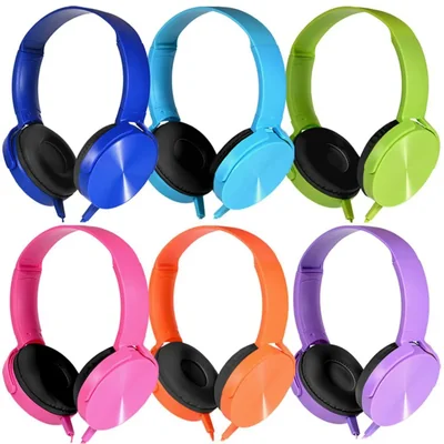 Auriculares Wensdo para niños, paquete de 6 unidades, para estudiantes