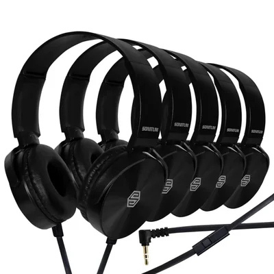 Auriculares Sonitum para el aula - Paquete de 10 unidades, cómodos aur