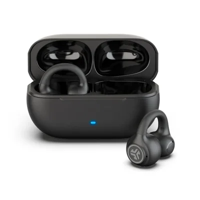 Audífonos abiertos JLab Flex, diseño de puño con clip, audio inalámbrico abierto, libertad de ajuste sin esfuerzo, escucha segur