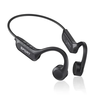 Auriculares de conducción ósea CXK con Bluetooth 5.4, abiertos, con micrófono, sonido potente de alta calidad, 10 horas de repro