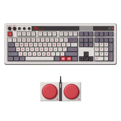 Teclado mecánico retro 8BitDo de 108 teclas con teclado numérico integ