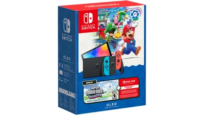 Consola Nintendo Switch Oled Con Juego Super Mario Bros. Wonder Y Membresía De 3 Meses De Nintendo - Venta Internacional.