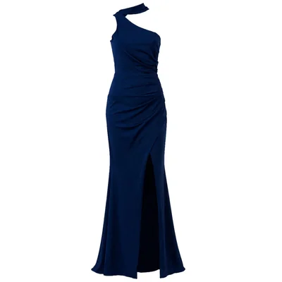 Vestido de Fiesta Largo con Detalle Tipo Bufanda Noshe para Mujer