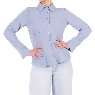 Blusa Manga Larga con Botones Black Tape para Mujer