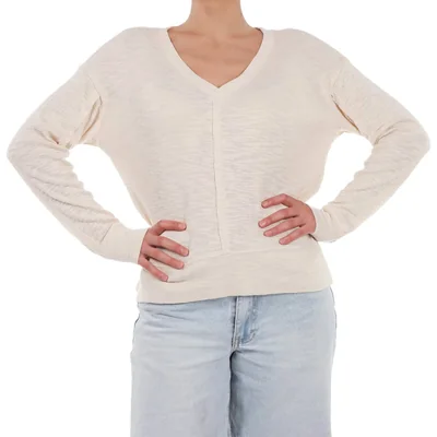 Top de Punto con Cuello en V Dex para Mujer