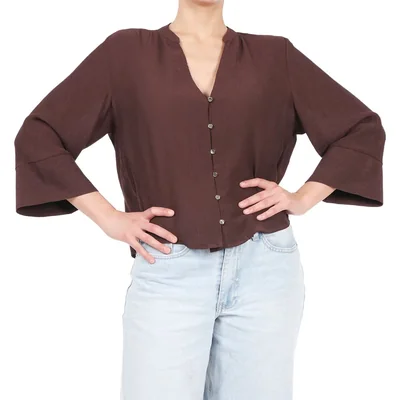 Blusa Manga Acampanada Casual Dex para Mujer