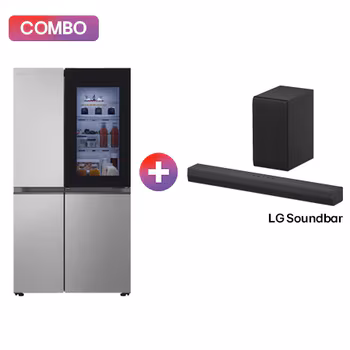 Refrigerador LG Side by Side 23 pies Plata Platinum + LG Soundbar S40T con 2.1 canales VS23QBPOB.S40T