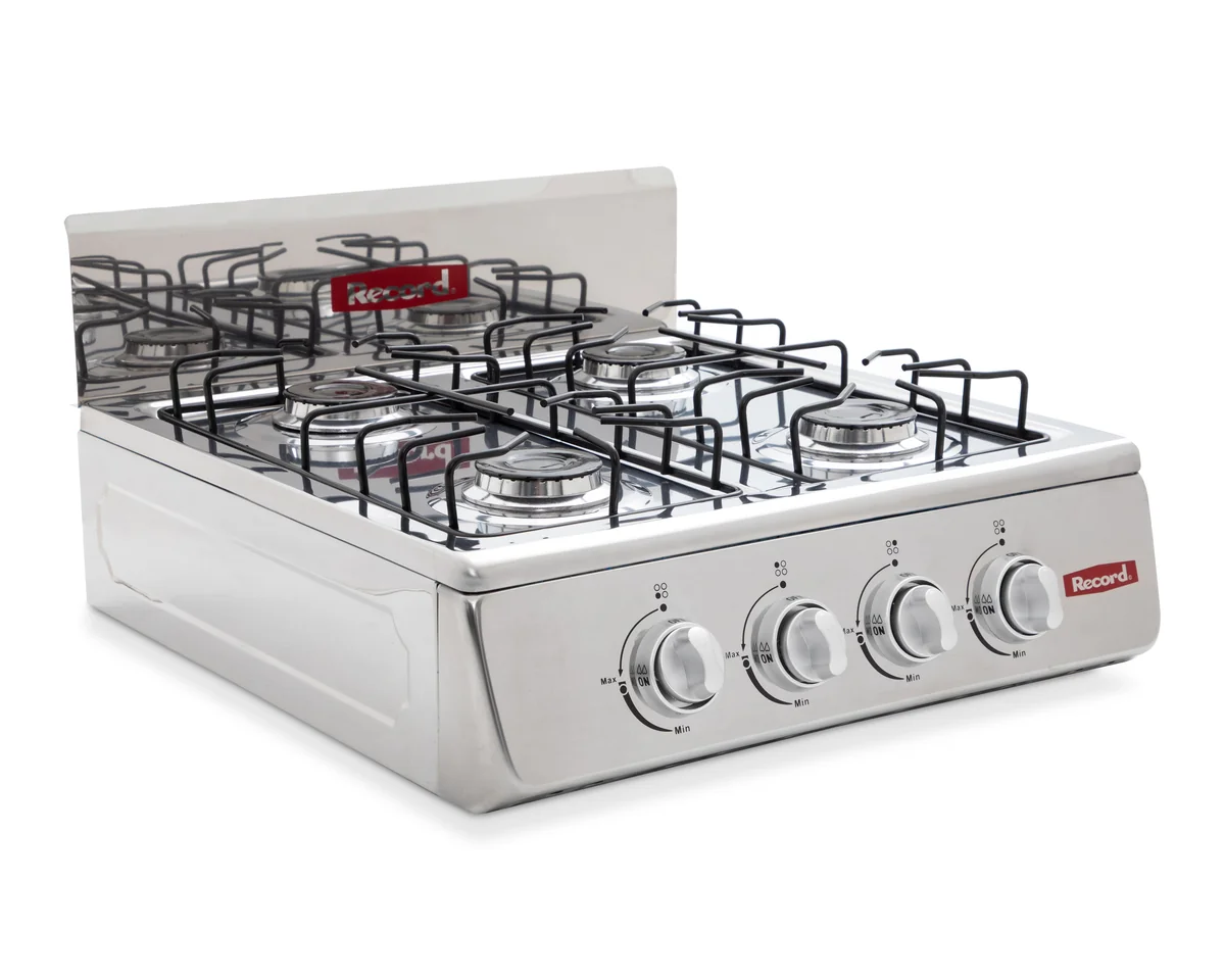 Estufa de Mesa Record 4 Quemadores EMR4QI Plateado
