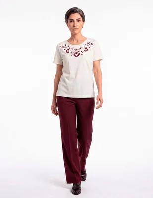 Blusa manga corta para mujer