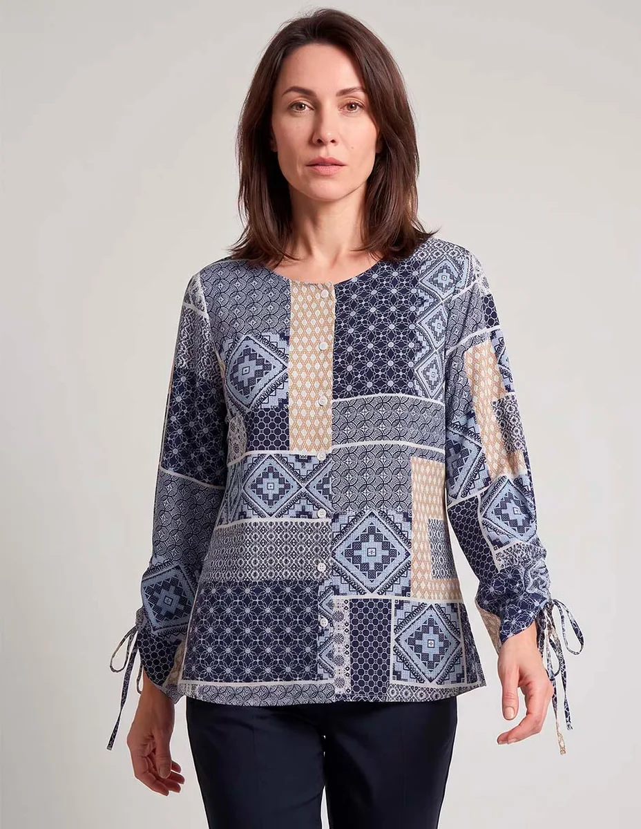 Blusa manga larga para mujer