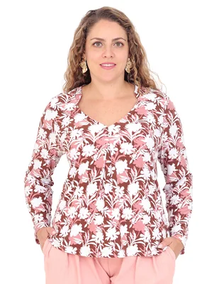 Blusa grupo carmel manga larga para mujer