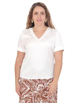 Blusa Grupo Carmel manga corta para mujer