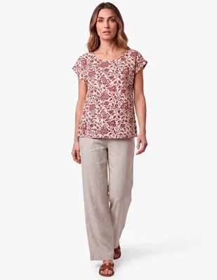 Blusa manga corta para mujer
