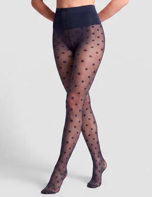Pantimedias con compresión media estampado lunares
