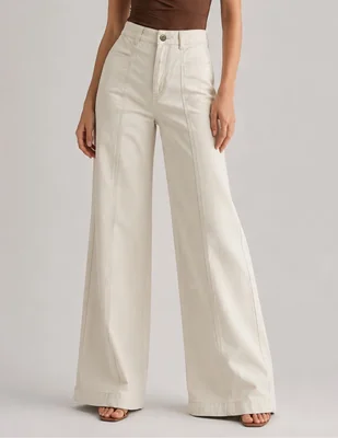 Jeans wide leg cintura alta para mujer
