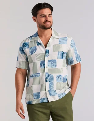 Camisa casual manga corta para hombre