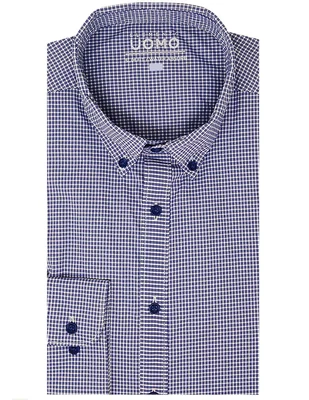 Camisa formal mezcla de materiales manga larga para hombre