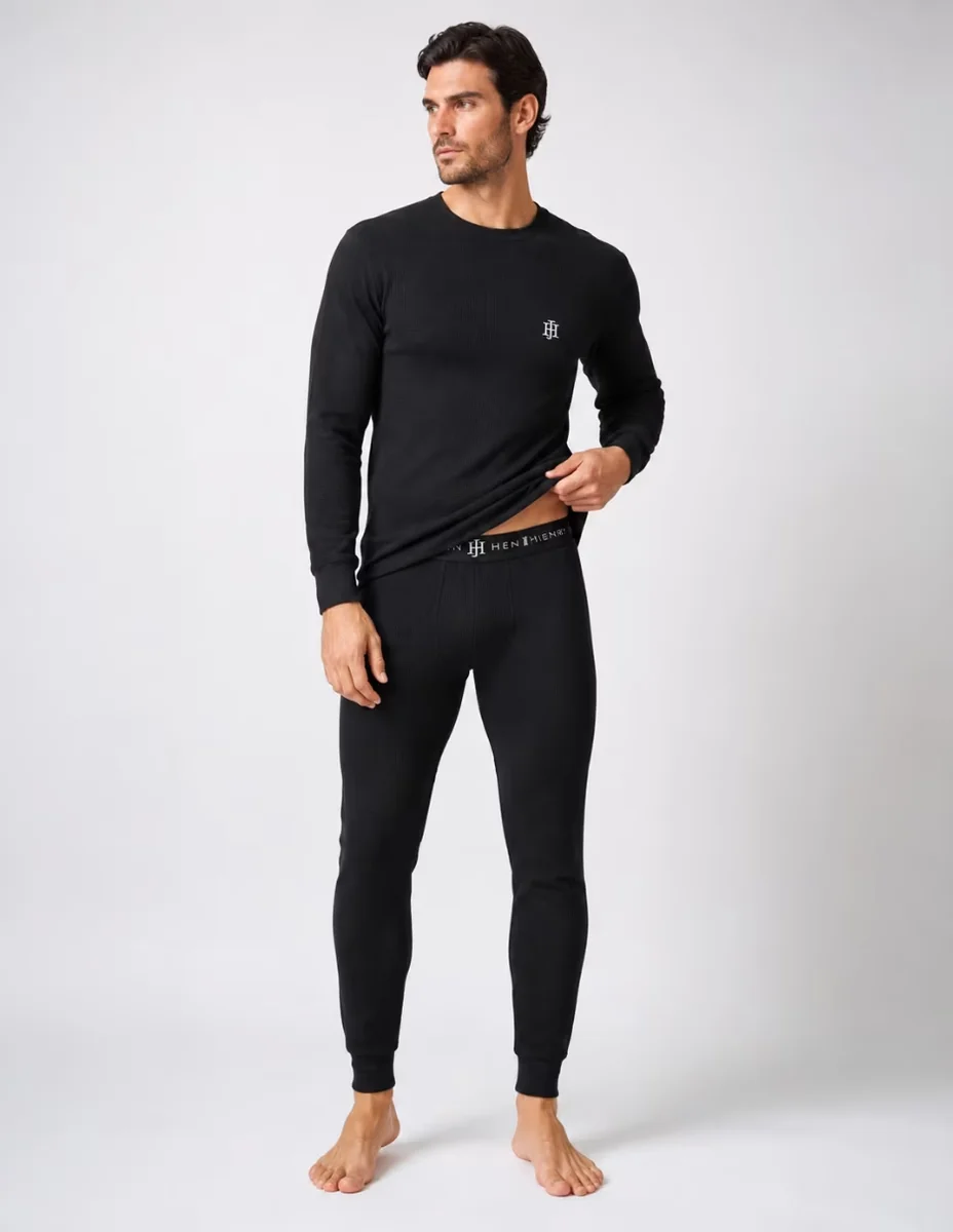 Conjunto térmico de algodón para hombre
