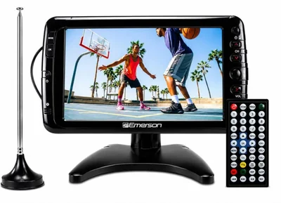 Televisor portátil Emerson de 7" con batería recargable y HDTV