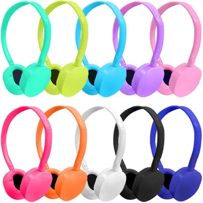 Auriculares Ladont Kids a granel para aula, paquete de 10 unidades, au