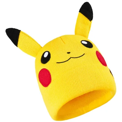 Gorro Pokémon Kids acogedor tejido en invierno amarillo de Pikachu