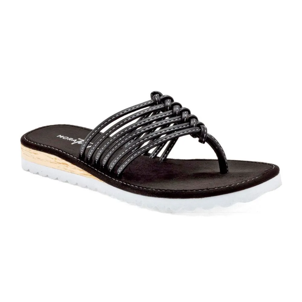 Mora Tierra sandalia para mujer negro cod 147599-E