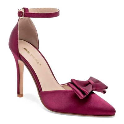 Moramora zapatilla para mujer vino satin cod 148106-E